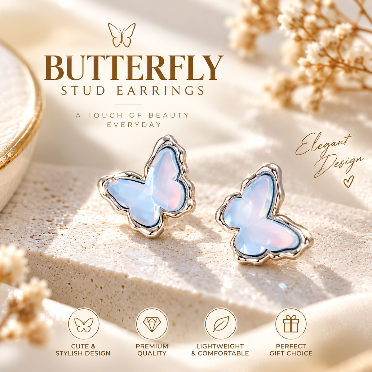 Simple Bow Earrings Dripping Oil Design Forest Style Earrings High-End Versatile