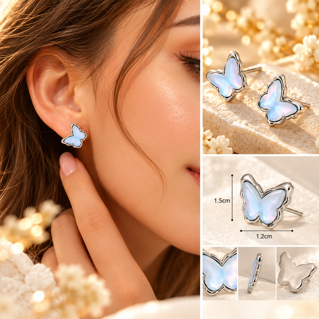 Simple Bow Earrings Dripping Oil Design Forest Style Earrings High-End Versatile