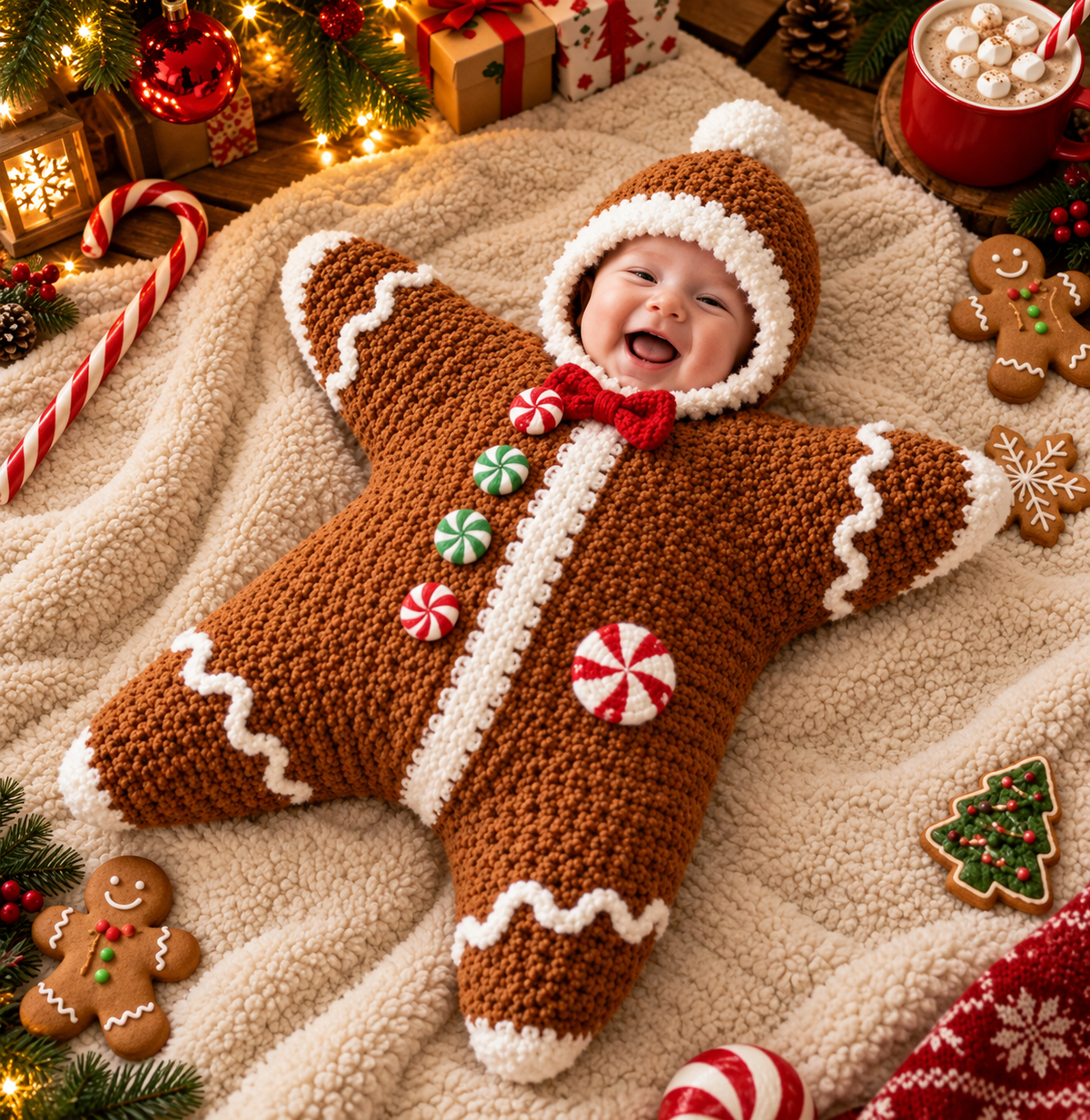 Crocheted Star-shaped Bodysuit Star Baby Boy Girl Kids Cartoon Hooded Outfits Long Sleeve Playsuit Toddlers.