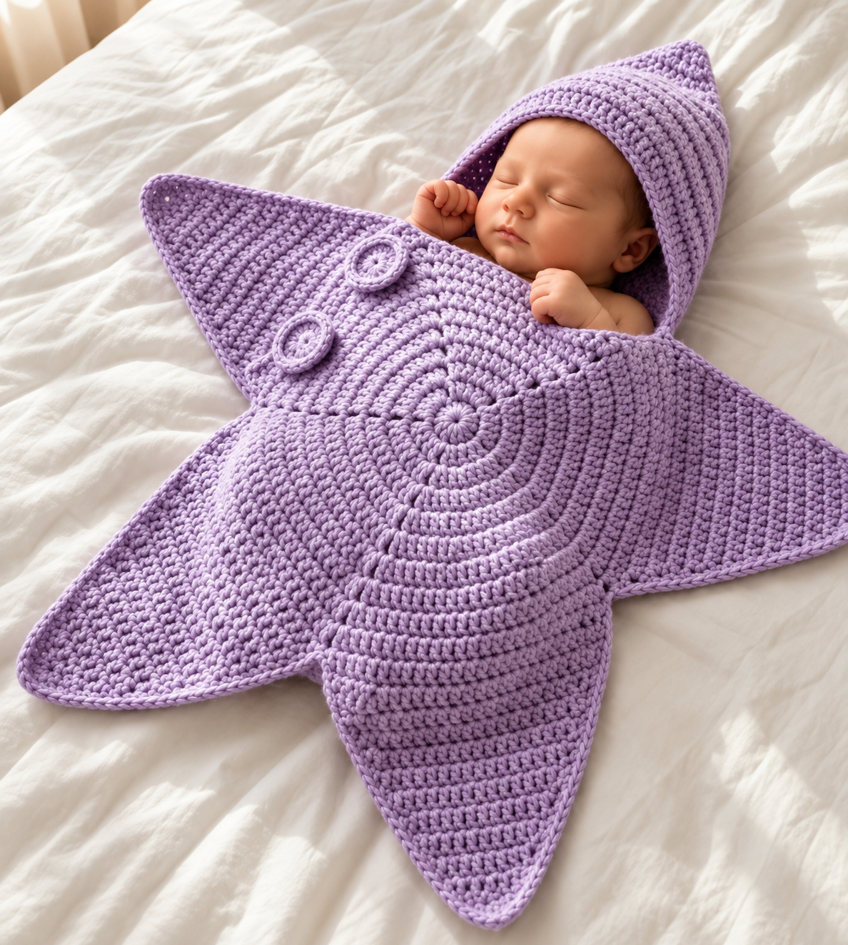 Crocheted Star-shaped Bodysuit Star Baby Boy Girl Kids Cartoon Hooded Outfits Long Sleeve Playsuit Toddlers.